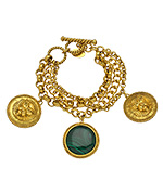 Julie Vos Triple Strand Charm Bracelet