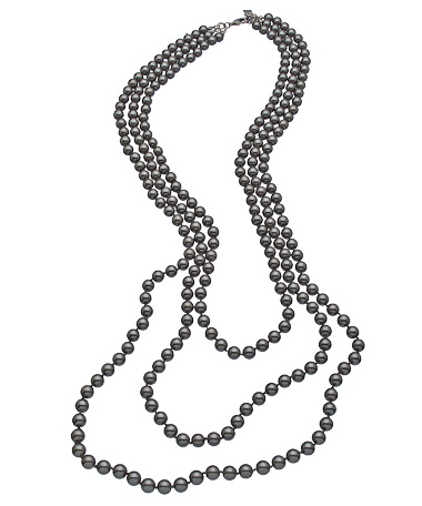 Juliet & Company Gray Pearl Three Strand Necklace