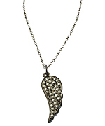 KC Designs Black Rhodium and Diamond Wing Pendant Necklace