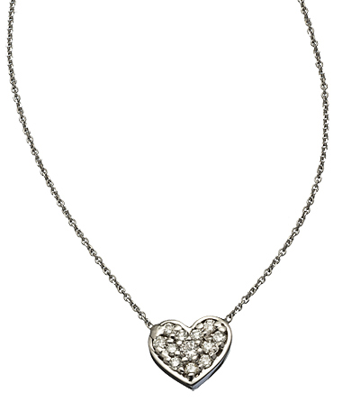 KC Designs White Gold and Diamond Heart Pendant Necklace