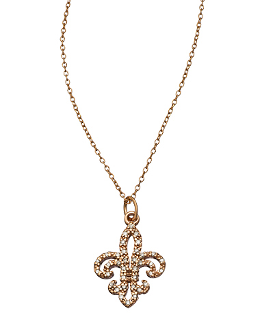 KC Designs Rose Gold and Diamond Fleur-de-lis Pendant Necklace