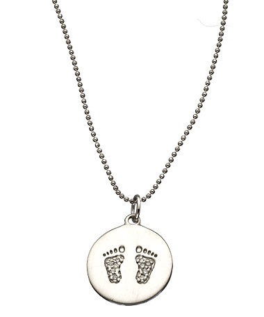 KC Designs White Gold and Diamond Footprints Pendant Necklace