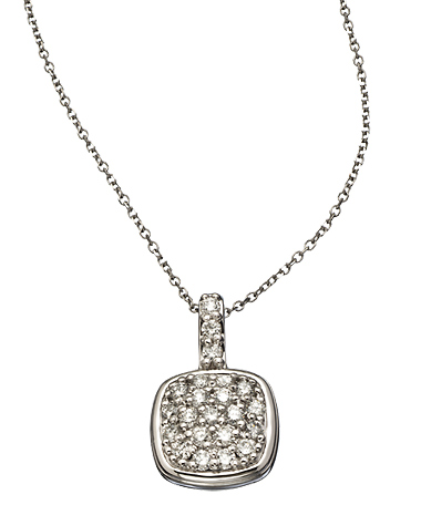KC Designs White Gold and Diamond Cushion Pendant Necklace
