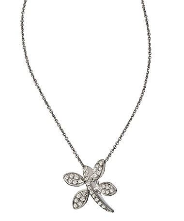 KC Designs White Gold and Diamond Mini Dragonfly Pendant Necklace