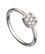 KC Designs White Gold and Diamond Cushion Ring