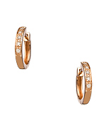 KC Designs Rose Gold and Diamond Mini Hoop Earrings