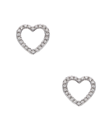 KC Designs Diamond Heart Stud Earrings