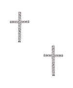 KC Designs Diamond Cross Stud Earrings