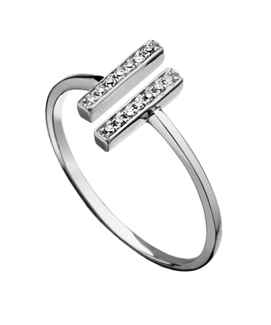KC Designs Diamond Double Bar Ring
