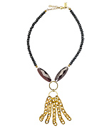 K. Amato Gold and Rose Multi-Chain Necklace