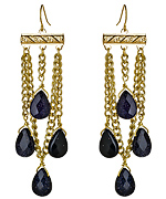 K. Amato Blue Goldstone Drop Earrings