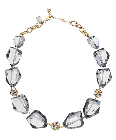 K. Amato Gold and Crystal Stone Necklace