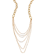 K. Amato Long Multi Strand Chain Necklace