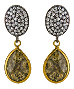 Kanupriya Labradorite Tear Drop Earrings