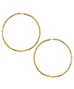 Karen London Medium Gold Plated Anthony Hoop Earrings
