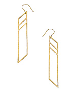Karen London Gold Chevron Earrings