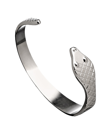 Kendra Phillip Silver Snake Mini Cuff Bracelet