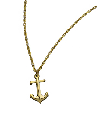 Kendra Phillip Petite Gold Anchor Necklace