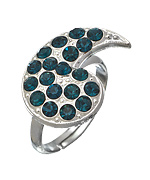 Kendra Phillip Silver and Sapphire Grace Cocktail Ring