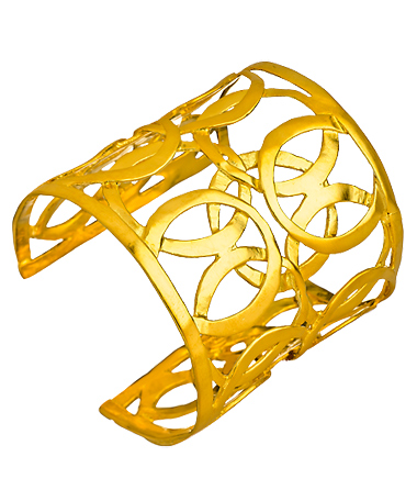 Kenneth Jay Lane Gold Plated Circle Junction Cuff