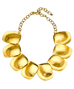 Kenneth Jay Lane Gold Overlay Bib Necklace