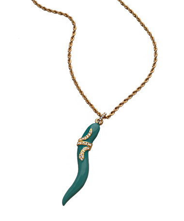 Kenneth Jay Lane Turquoise Snake Charmer Necklace
