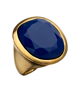 Kenneth Jay Lane Gold and Lapis Ring