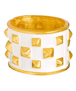 Kenneth Jay Lane Allover Pyramid Hinged Bangle