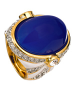 Kenneth Jay Lane Blue Stone Cocktail Ring