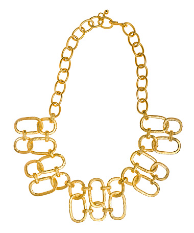 Kenneth Jay Lane Circle and Oval Link Necklace