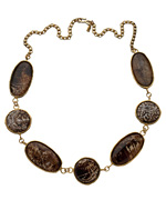 Kenneth Jay Lane Printed Stone Enamel Necklace