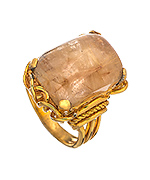 KiraKira Gold Rutile Quartz Belle Epoque Ring