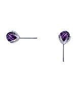 Kit Heath Purple Glass Fantasy Stud Earrings