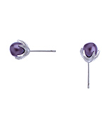 Kit Heath Purple Pearl Fantasy Stud Earrings