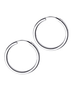 Kit Heath Large Sterling Silver Hoop Earrings