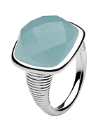 Kit Heath Blue Jade Cushion Stone Ring
