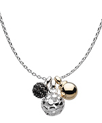 Kit Heath Silver and Gold Champagne Ball Cluster Necklace