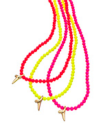 Krystal Sasso Neon Pearl Mini Tooth Necklace
