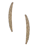 Crystal Streets Pave Crystal Gold Crescent Earrings