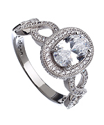 Lafonn Pave Oval Filigree Ring