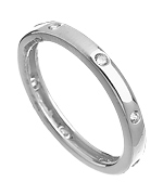 Lafonn Silver Round Stone Band