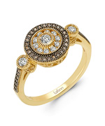 Lafonn Round Rose and Yellow Gold Tone Ring