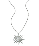 Lafonn Silver Sunburst Pendant Necklace