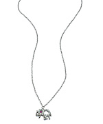 Lafonn Silver and Ruby Elephant Pendant Necklace