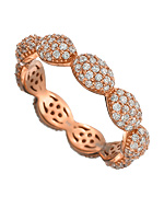 Lafonn Rose Gold Signature Dot Band Ring