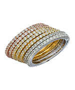 Lafonn Tricolor Multiple Band Ring