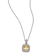 Lafonn Canary Cushion Pendant Necklace