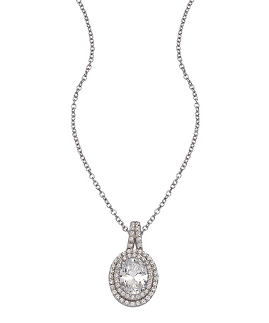 Lafonn Oval Halo Pendant Necklace