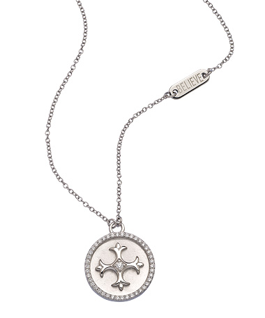 Lafonn Round Maltese Cross Pendant Necklace