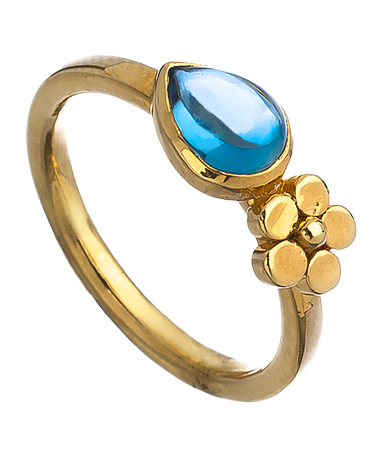 Lauren Sigman Audra Collection Blue Topaz Daisy Ring